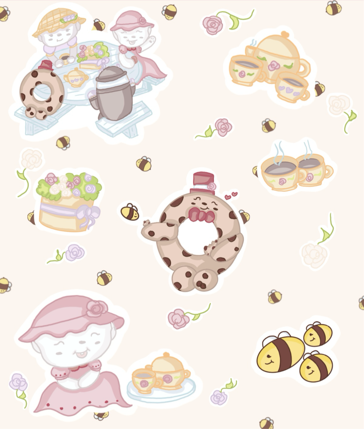 Buzzing Tea Party (Sticker Sheet)